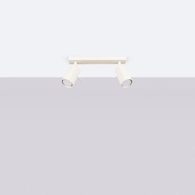 Bodové svietidlo Ring, 2x béžové kovové tienidlo, (možnosť polohovania)