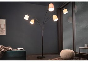 Stojaca lampa 38825 Levels 205cm Šedá, Hnedá, Biela  - Komfort-nábytok