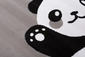 Detský koberec PINKY DE78A Bear Panda Rabbit sivý