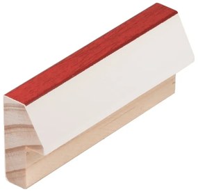 DANTIK rám na obraz 21x29,7 | EVOQUE červená (Sklo Čiré)