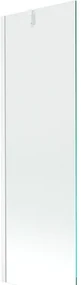 Mexen Next, vaňová zástena 1-krídlová 60 x 150 cm, fixné krídlo, 6 mm číre sklo, biely profil, 895-060-000-00-00-20