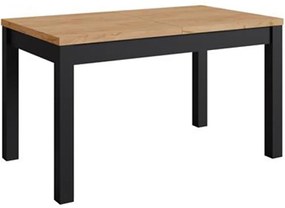 Rozkladací stôl Mini 135/175x80cm čierna/craft
