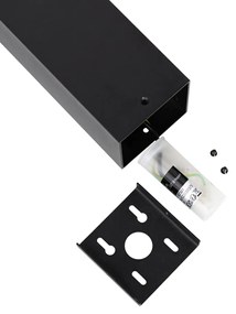 Stojaca vonkajšia lampa čierna s dymovým tienidlom 30 cm - Dánsko