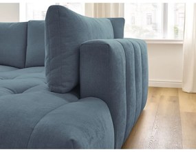 Modrá rozkladacia/s úložným priestorom rohová pohovka (pravý roh/do L) Fuji – Bobochic Paris