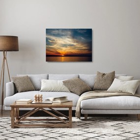 Sklenený obraz západu slnka (70x50 cm)
