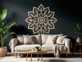 drevko Mandala na stenu Hviezdica Rozmer obrazu: 44,5 x 44 cm, Farba dekorácie: Čierna