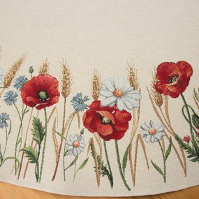 GOBELÍNOVÝ OBRUS NATUR 140X180 CM KVETY