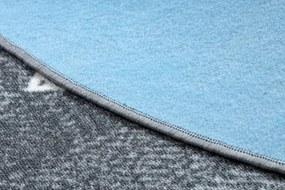 Koberec HEARTS kruh Jeans - sivý