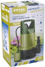 EXTOL CRAFT Ponorné čerpadlo 750W, max. 13000l/hod, max. výtlak 8m 414142