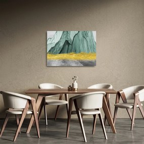 Sklenený obraz - Smaragdové hory N⁰3 (70x50 cm)