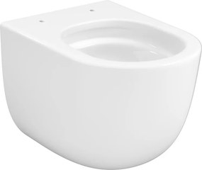 Cersanit Remo, závesná WC misa so sedadlom, vírivé splachovanie, biela lesklá, S4035-001