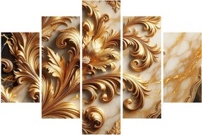 Obraz - Mramor so zlatom (150x105 cm)