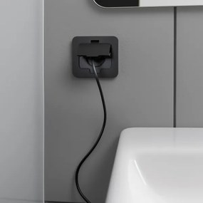 Solight 5B322B - Vonkajšia vstavaná podlahová zásuvka IP55 čierna obdĺžnikový