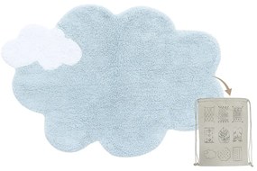 Svetlomodrý prateľný ručne tkaný bavlnený detský koberec 70x100 cm Mini Dream – Lorena Canals