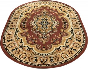Oválny koberec Atlas PP v hnedej farbe – nízky vlas Rozmer: 60x100 cm