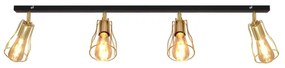 Bodové svietidlo TUBE 4xE27/15W/230V zlatá/čierna