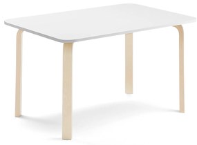 Stôl ELTON, 1200x600x640 mm, laminát - biela, breza