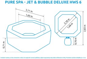 Marimex | Vírivý bazén Pure Spa - Jet & Bubble Deluxe HWS 6 | 11400256