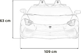 Detské elektrické autíčko Lamborghini Aventador SV 24 V červené