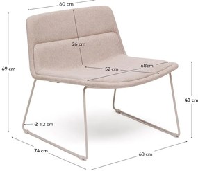 Béžové kreslo Zahara – Kave Home