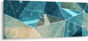 Obraz - Tyrkysová abstrakcia (120x50 cm)