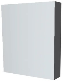 Mereo, Mereo Kúpeľňová zrkadlová skrinka 60 cm, galerka, 1x dvierka ľavá, Multidecor, Šedá diamant, MER-CN798G61SEDD