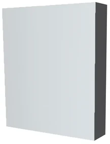Mereo, Mereo Kúpeľňová zrkadlová skrinka 60 cm, galerka, 1x dvierka ľavá, Multidecor, Šedá diamant, MER-CN798G61SEDD