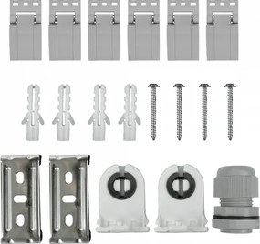Sada hermetického svietidla LED žiarivky do garáže 120 cm povrchová montáž
