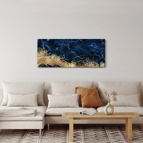 Obraz - Tmavo-modrý mramor (120x50 cm)