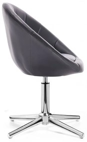 LuxuryForm DESIGN Kreslo VERA na striebornom kríži - čierne