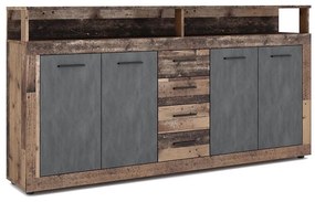 Komoda RUNA tmavohnedá/antracit