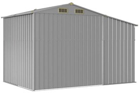 Záhradná kôlňa sivá 277x192,5x179 cm pozinkovaná oceľ