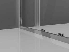 Mexen Exo, sprchovací kút s posuvnými dverami 160 x 90 cm, 6mm číre sklo, chrómový profil, 8151-160-090-01-00