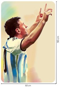 Textilná nálepka na stenu "MESSI"