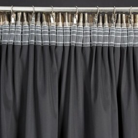 Dekorstudio Zamatový záves na riasiacej páske EMILA s lesklou potlačou - čierny