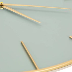 Dekorstudio Veľké nástenné hodiny v modernom štýle s mentolovým ciferníkom