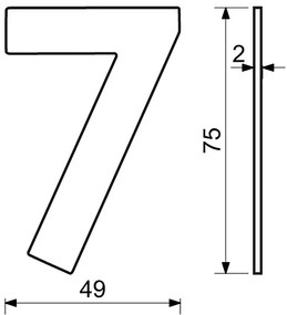 Nerezové číslo v plochom „2D“ prevedení RICHTER RN.75L, RICHTER Nerez matný