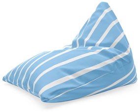 Sablio Sedací vak Modro-biele pruhy: 150x80 cm