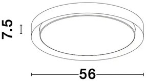 LED stropné svietidlo Troy 56 biele