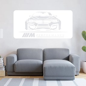 Veselá Stena Samolepka Rýchle auto Farba: bílá, Veľkosť: 80 x 40 cm