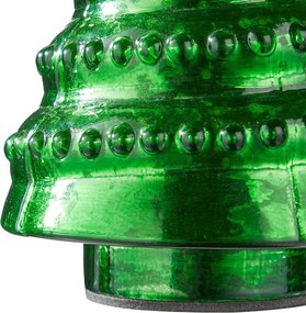 X-MAS Dekoračná jedľa sklenená 10 cm - zelená