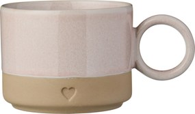 Ib Laursen Kameninový hrnček Heart Light Pink Matt 290 ml