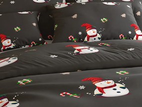 Obliečky z mikrovlákna Biely snehuliak čierne Rozmer obliečky: 70 x 80 cm | 140 x 200 cm