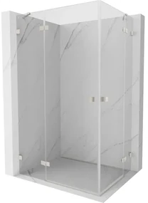 Mexen Lunar Duo, výklopný sprchový kút 105 x 90 cm, 8mm číre sklo, oceľový profil, 834-105L-090P-97-00