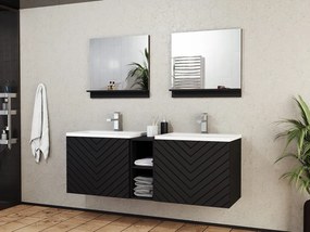 Kúpeľnová zostava Najrip VI, Sifón: bez sifónu, Farby: čierna