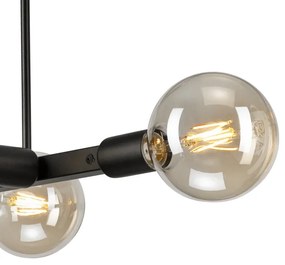 Luster na tyči ASTRID 4xE27/60W/230V čierna