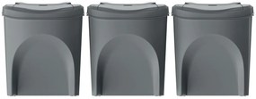 Odpadkový kôš na triedený odpad (3 ks) IKWB25S3 25 l - sivý kameň