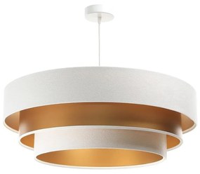 Luster na lanku TRINITI 1xE27/60W/230V biela/zlatá