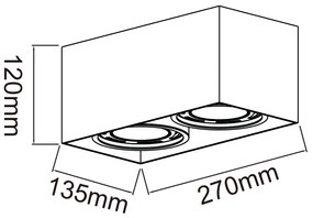 Orlicki design Minimalistické bodové svietidlo Cardi 2 čierna