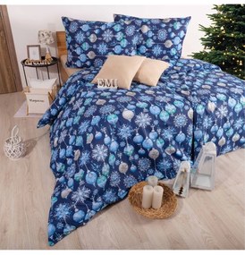 Vianočné bavlnené obliečky Magic modré EMI